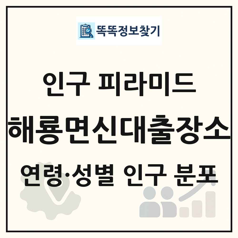 해룡면신대출장소 인구 피라미드 링크 그림